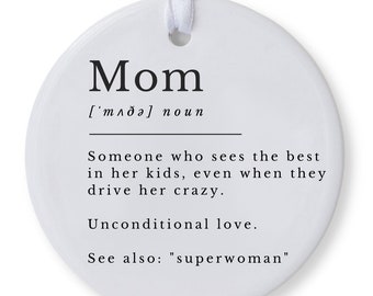 Ceramic Ornament For Mom, Gift for Mom, Present for Mom, Gift from Son Daughter