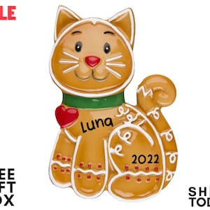 Personalized Cat Ornament, pet ornament, cat name custom ornament, Custom Cat Ornament, Dog Ornament