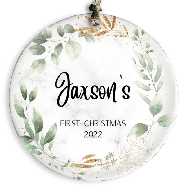 Baby's First Christmas Ornament Personalized. Newborn Baby Christmas Ornament 2024