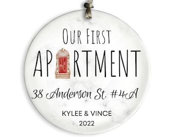New Apartment Ornament, Personalized Christmas Ornament, 1st Home Ornament, First Christmas in Our New Apartment Ornament