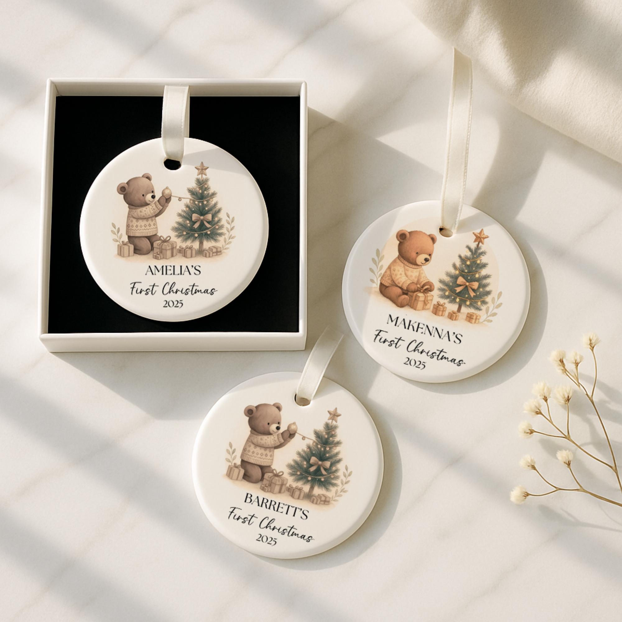 Personalized Baby's First Christmas Ornament 2026, Gift for Baby Boy ...