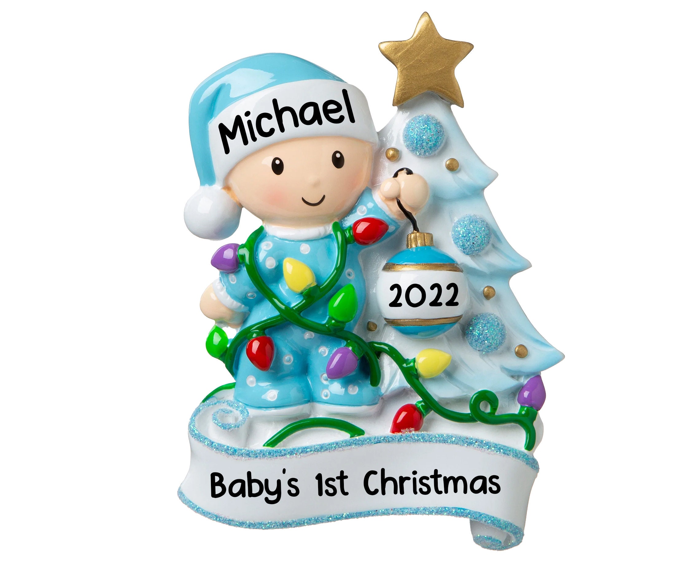 Personalized Babys First Christmas Ornament 1st Christmas Etsy