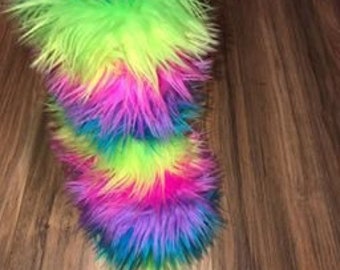 Monster fluffy fur boots