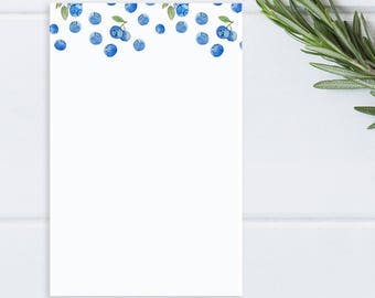 Blueberry Notepad