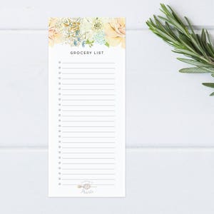 Delicate Floral Grocery List