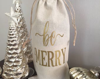 Be Merry Wine Bag