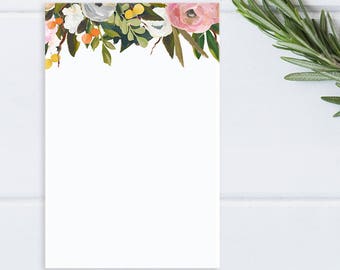 Floral Notepad, 50 Sheet Stationery, USA Made