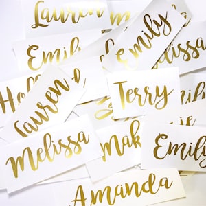 Tumbler Decal, Bridesmaid Tumbler, Yeti Decal, bridesmaid gift , Name , Gold Decal, Custom Name Decal, bridesmaid proposal, Bridesmaid gifts image 1