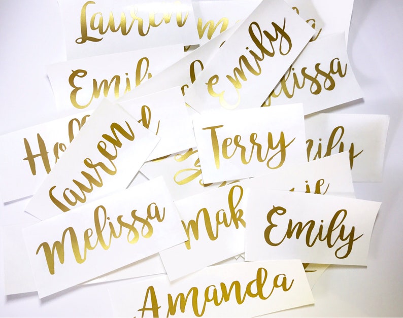 Tumbler Decal, Bridesmaid Tumbler, Yeti Decal, bridesmaid gift , Name , Gold Decal, Custom Name Decal, bridesmaid proposal, Bridesmaid gifts 