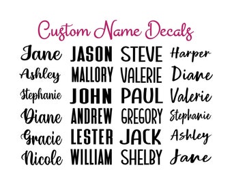 Name Decal, Name Sticker, Custom Stickers, Custom Name Sticker, Decals For Cars, Decal Stickers, Decals For Cups, Name Decals and Stickers