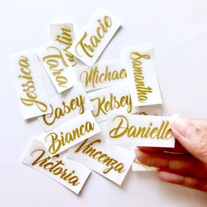 Custom name hanger decal, Hanger Decal, wedding hanger decal, DIY hanger, bridesmaid hanger, bride hanger, Custom decal, Name decal image 4