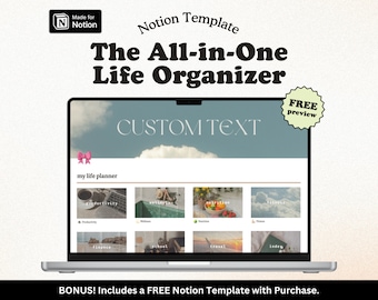 Notion Life Planner Template: All-in-One Organizer (Digital Download)