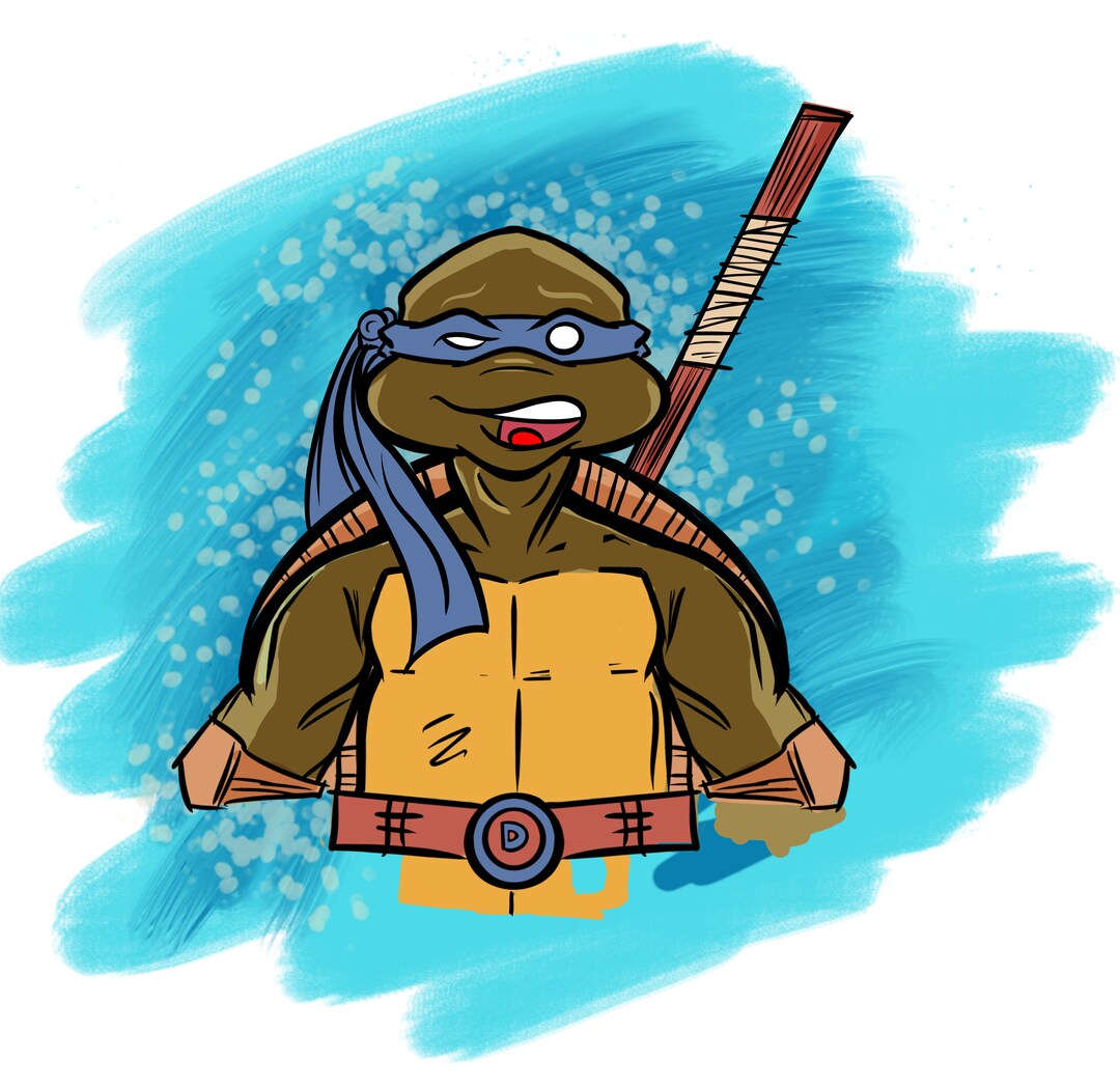 Teenage Mutant Ninja Turtles - Donatello Color Splash - Etsy