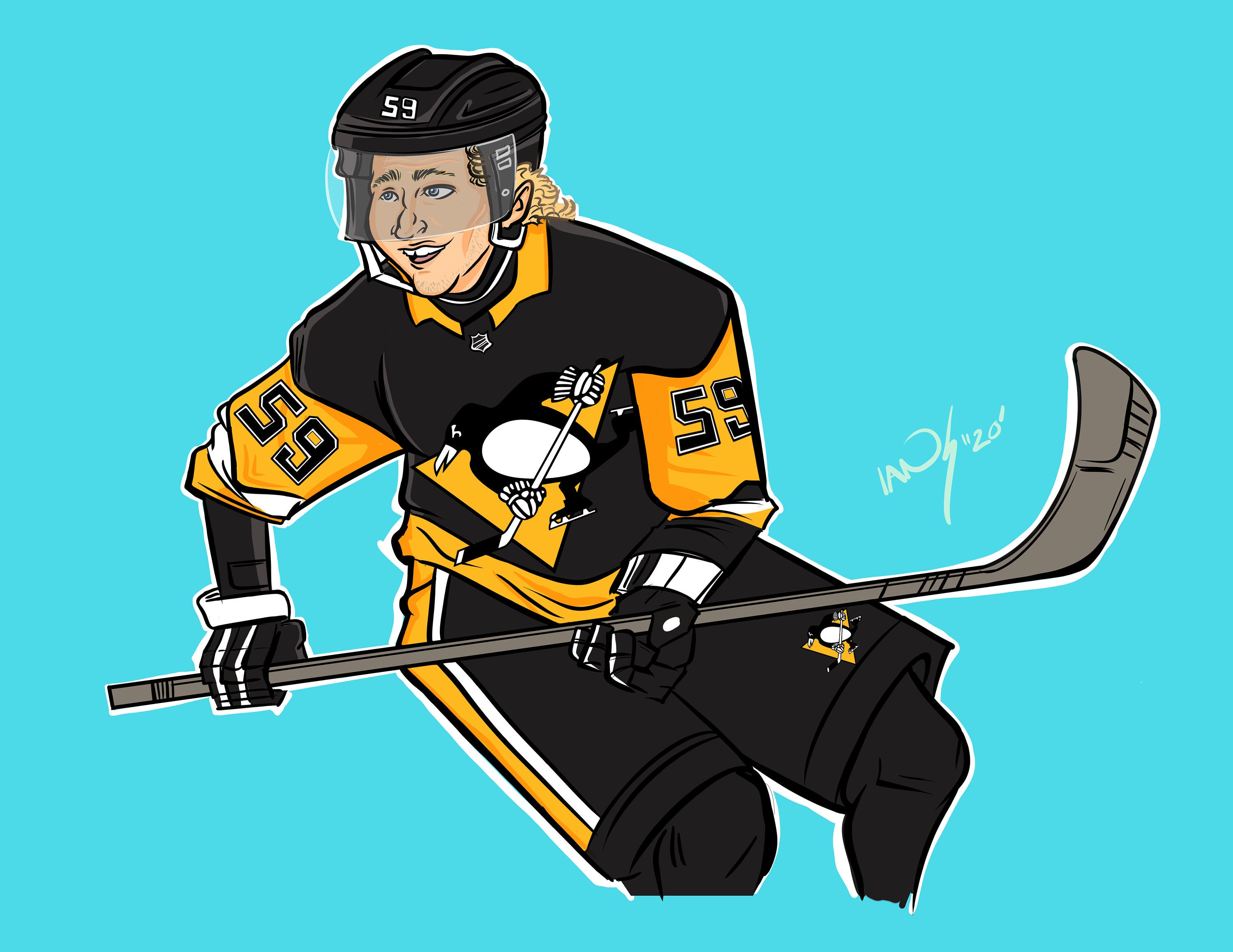 Jake Guentzel 59 Pittsburgh Penguins hockey player poster shirt