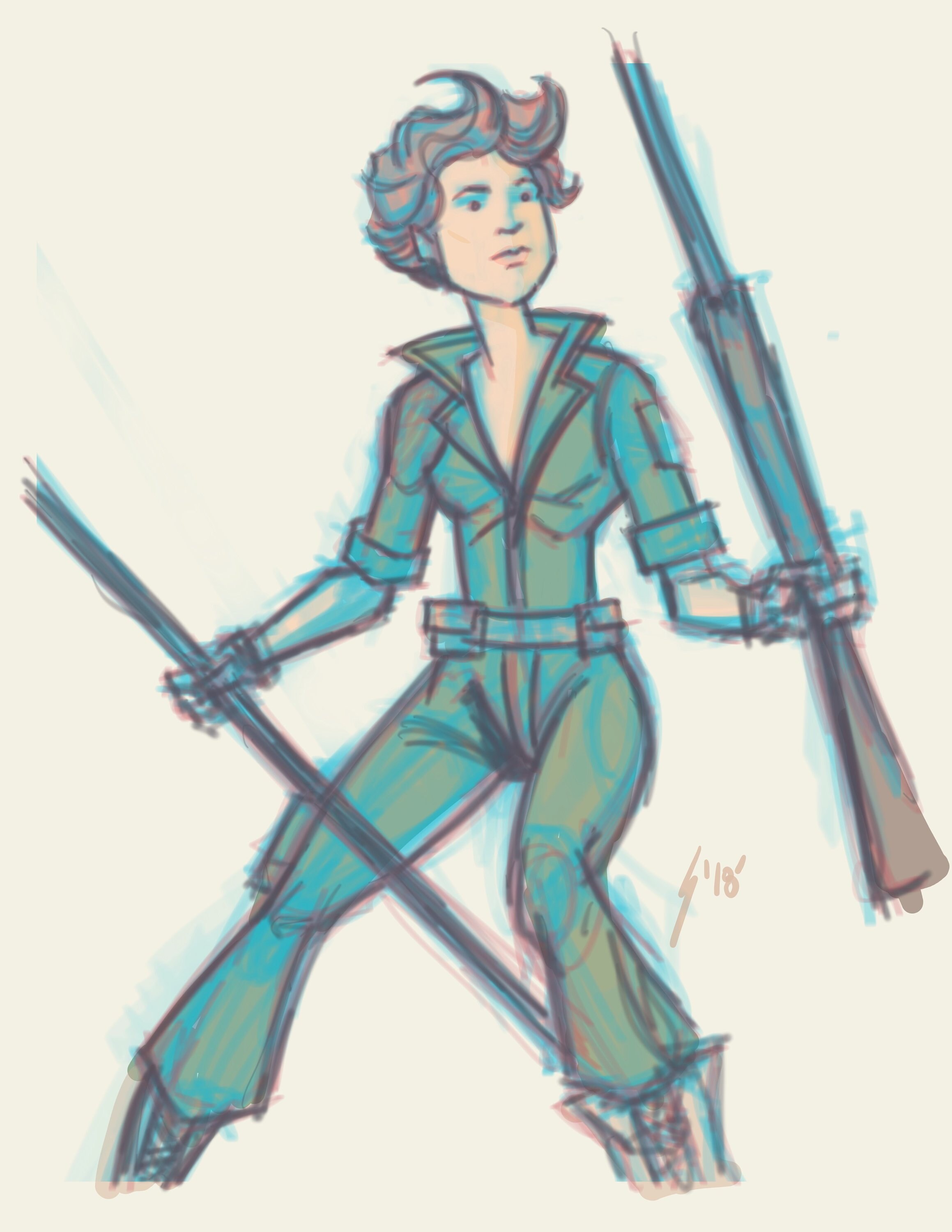 Lady Jaye joevember Sketch 2018 Etsy Australia