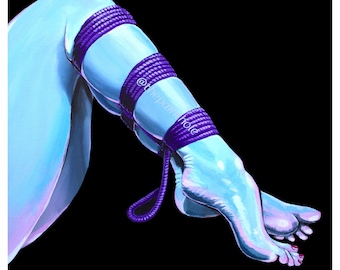 BDSM Shibari, "KM02" 8.5"x11" print, Foot Fetish, Foot, BDSM art, Shibari Art, Erotic Art