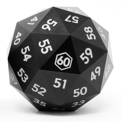 d60 Metal Spindown Die: Precision Machined Metal MTG Commander Life Counter