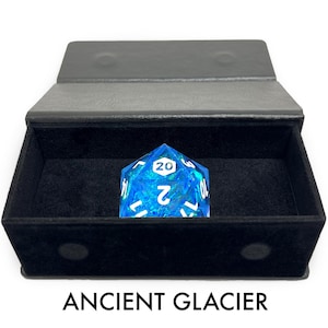 Balanced 31mm d20 | Mathematically Balanced | Hand Poured Resin Dice | Chonky | Sharp Edge  |  Display Case | TTRPG Gift | Unique | d20