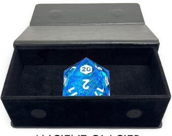 Balanced 31mm d20 | Mathematically Balanced | Hand Poured Resin Dice | Chonky | Sharp Edge  |  Display Case | TTRPG Gift | Unique | d20