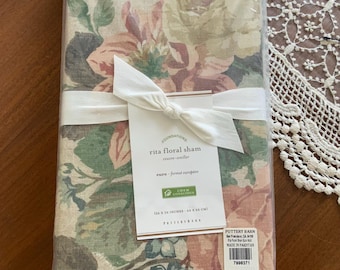 Funda de almohada individual Rita Floral de Pottery Barn, nueva con etiquetas.