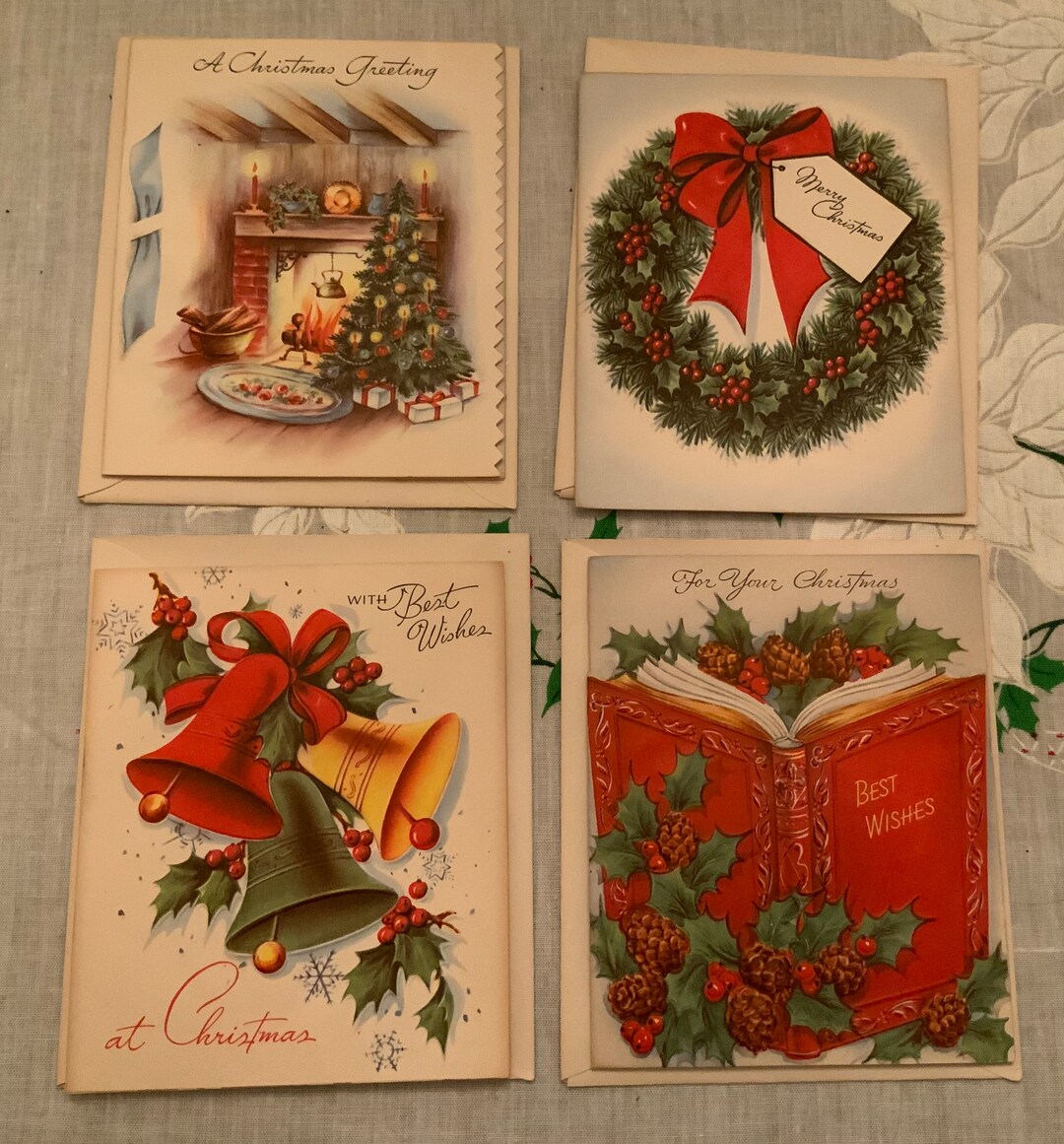 Vintage Unused Christmas Cards With Envelopes Etsy