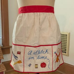 Beautiful Embroidered Sewing Apron