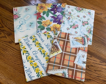 Vintage 50’s-60’s 5 Sheets of Wapping Paper