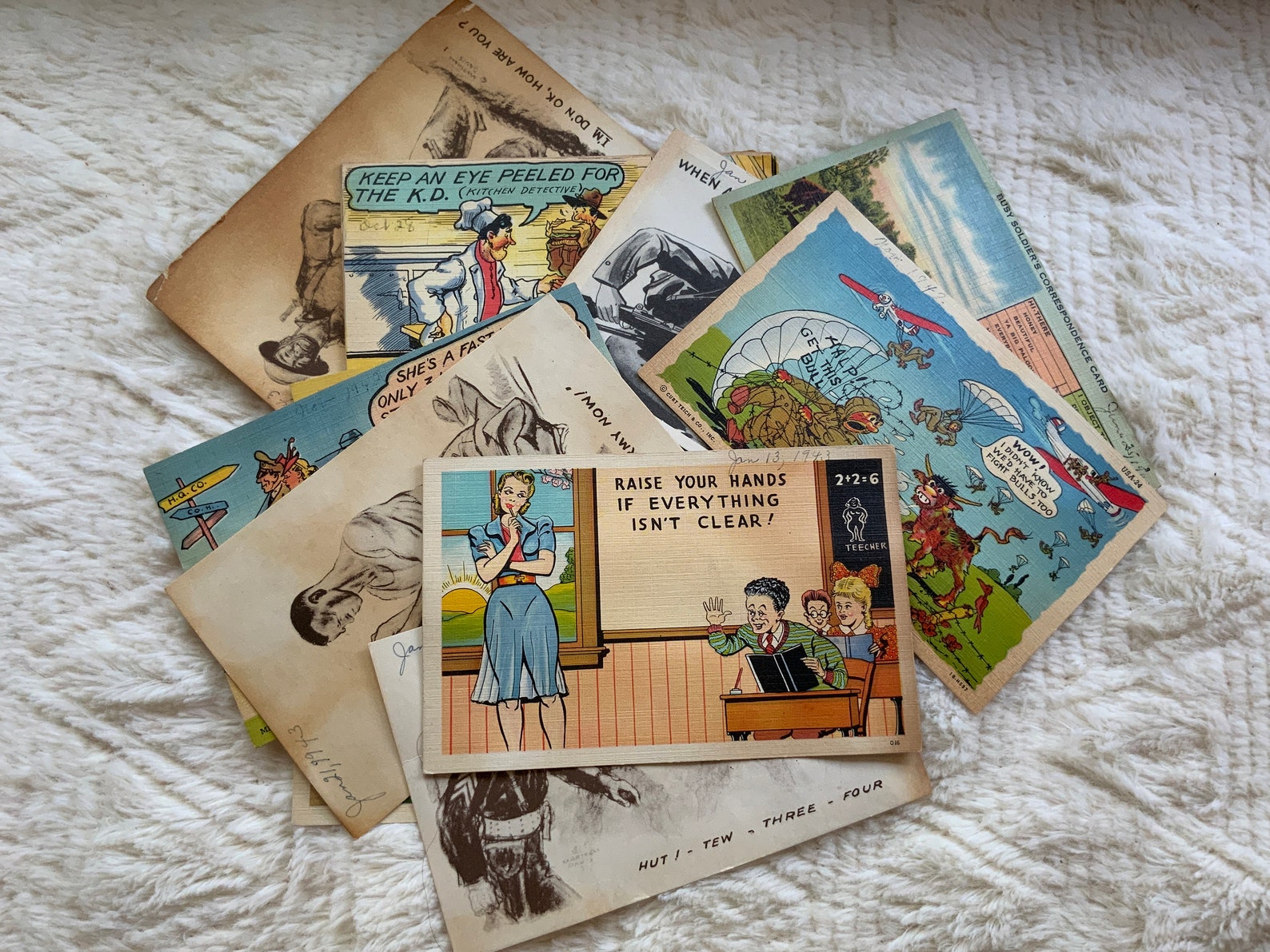 WWII Postcards from 1942 and 1943 Etsy