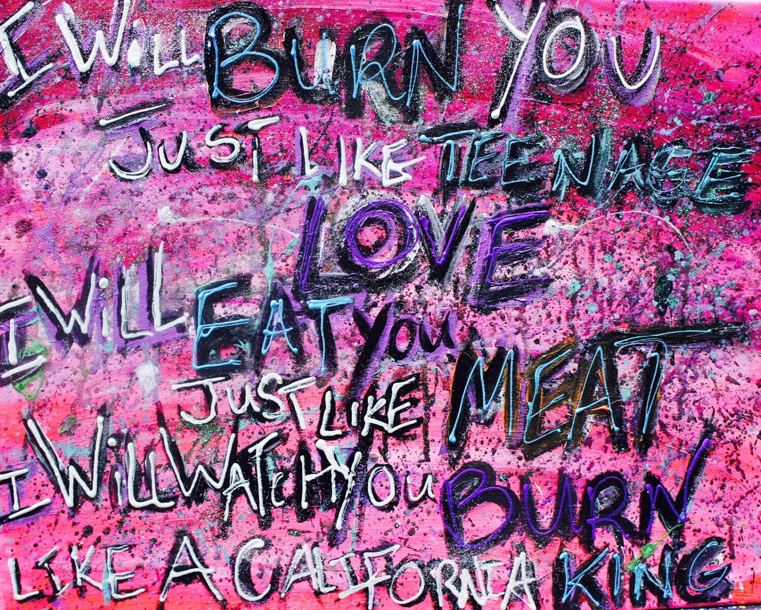 Pink Teen Wall Art Teen Inspirational Quote Punk Rock Teenage - Etsy