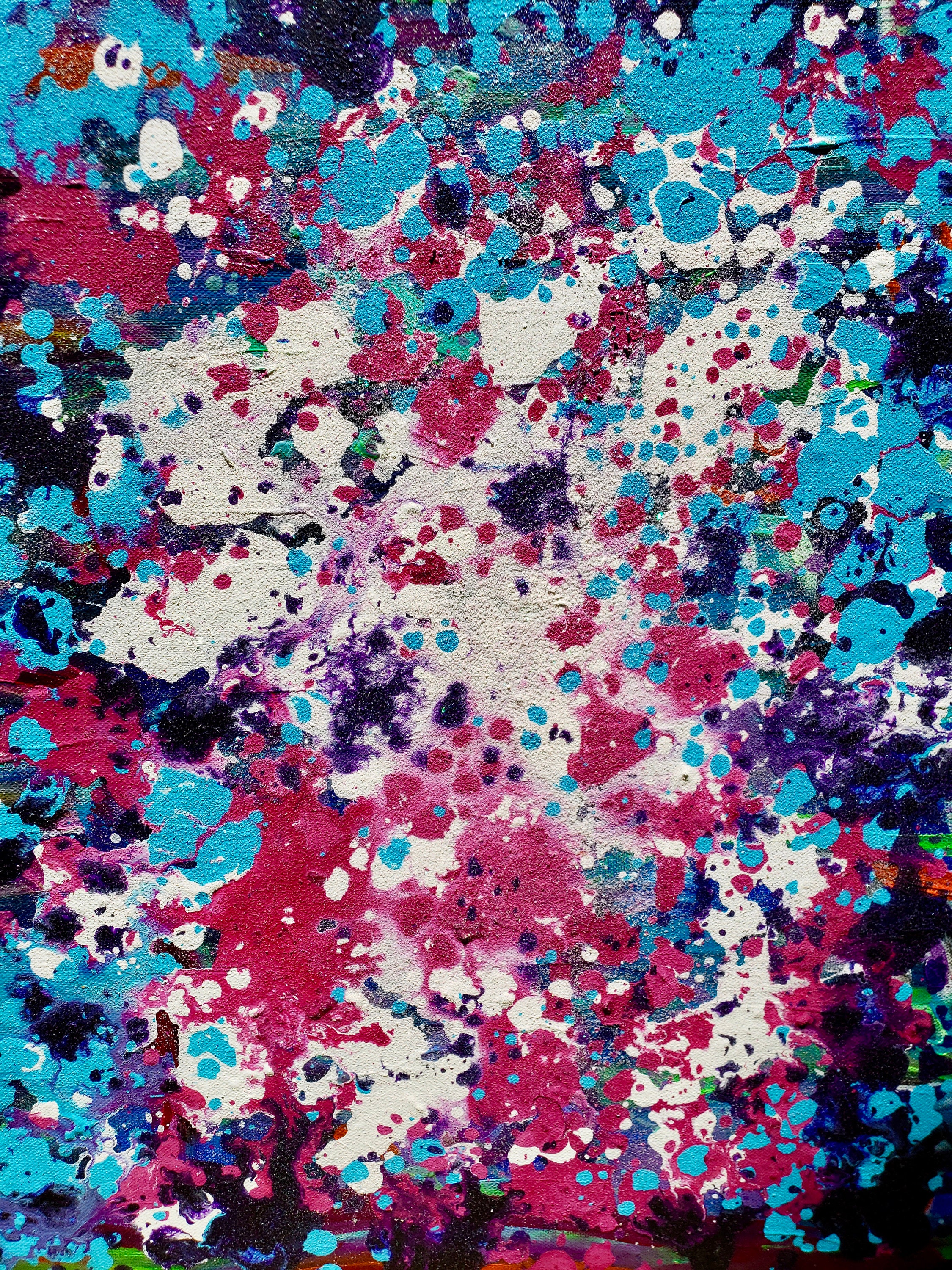 Splashing Thick Acrylic Paint Contemporary Art Stock Illustration -  Illustration of abstract, modern: 286581296
