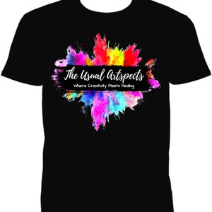 Preshrunk 100% Cotton Usual Artspects T-Shirt of Splatter Paint