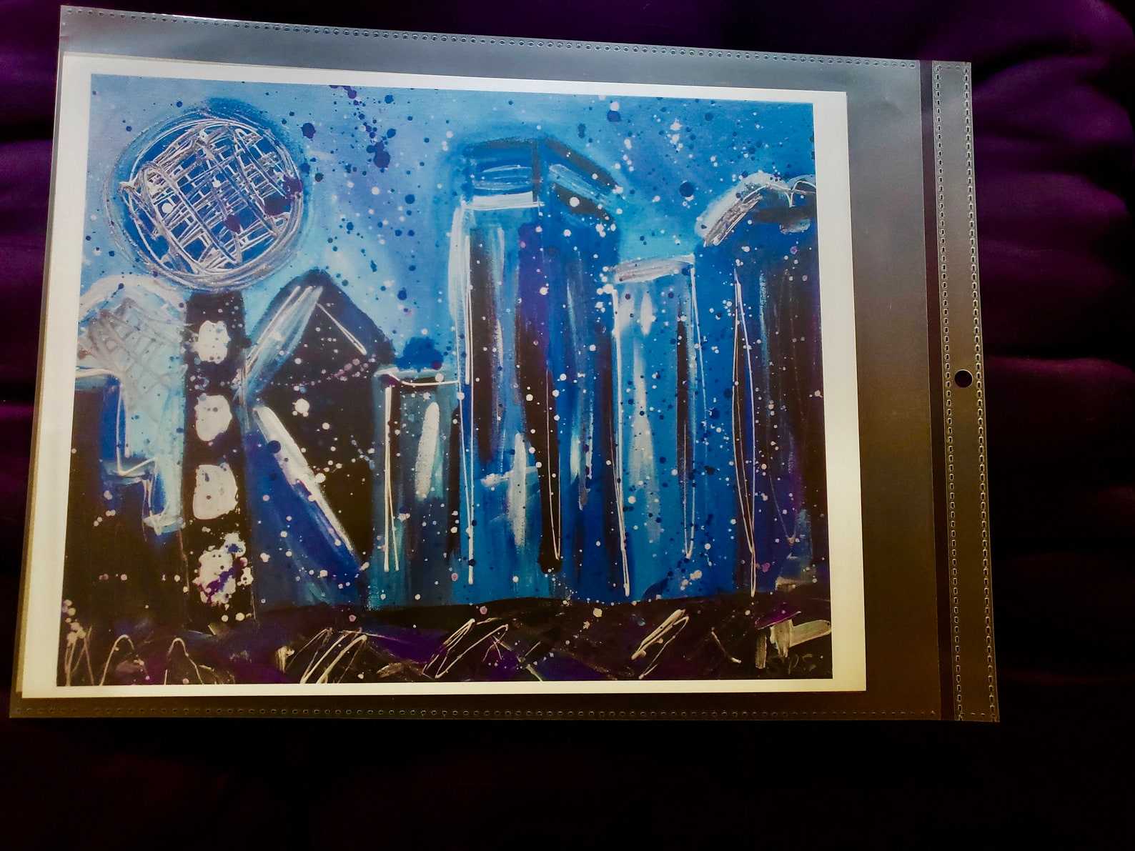 Downtown Dallas Painting Print.splatter Painting. Dallas Etsy UK