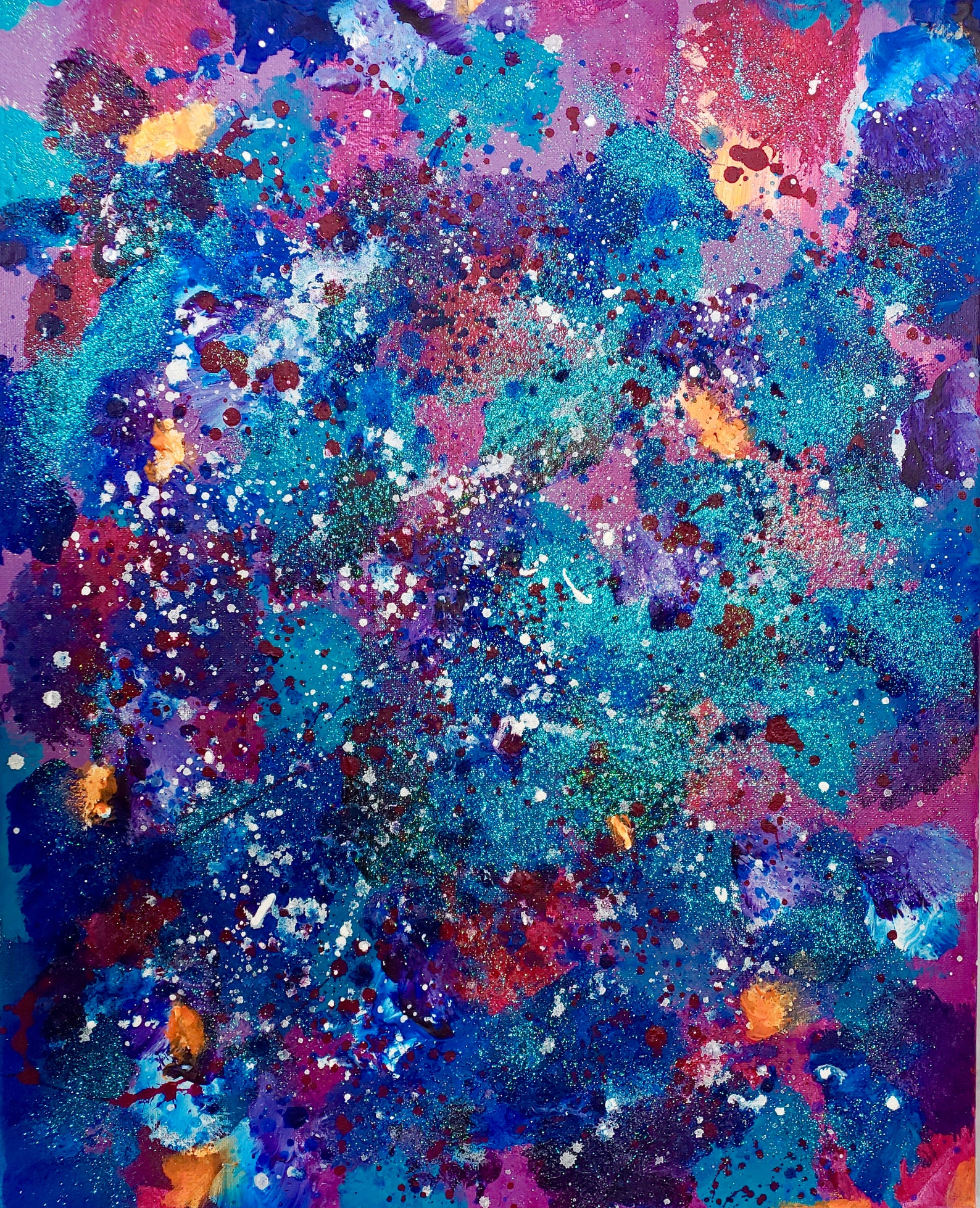 Abstract Wall Decor, Creative Bright Stain Wall Panels, Colorful Modern