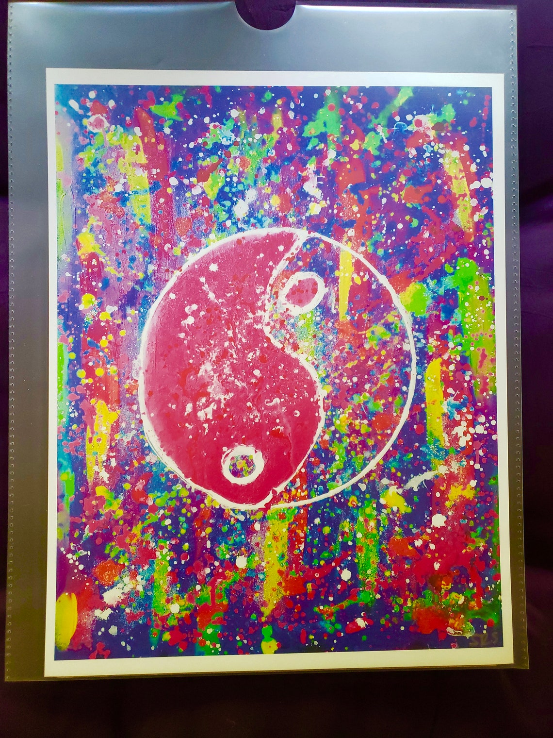 Yin Yang Art Yin Yang Art Print Yin Yang Print Print Splatter Painting