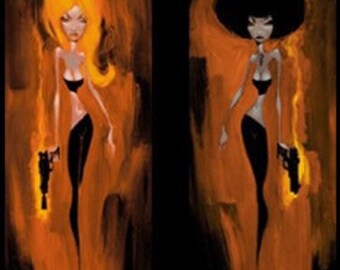 Glenn Barr Avenjah & Destroyah Limited Edition Prints surrealistische pulpart pop surrealisme 54/450