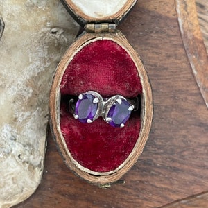 Fabelhafter Vintage Ring aus Sterling Silber & Amethyst - Größe M 1/2