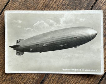 アンティーク リアル 写真 ポストカード - ツェッペリン空軍飛行船 LZ