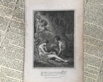Antique Milton's Paradise Lost - un 1800 - Anges -