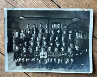 Antique Photograph - School Class Photo - c1920s - Monochrome