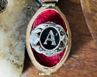 Fabulous Vintage Sterling Silver Letter &#39;A&#39; Ring - UK Size S