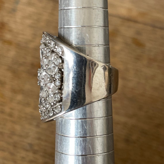 Fabulous Vintage Sterling Silver CZ Ring - UK Siz… - image 2