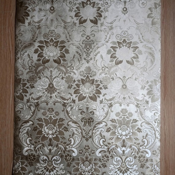 Fabulous Original Mid Century Wallpaper Gold Flowers Etsy