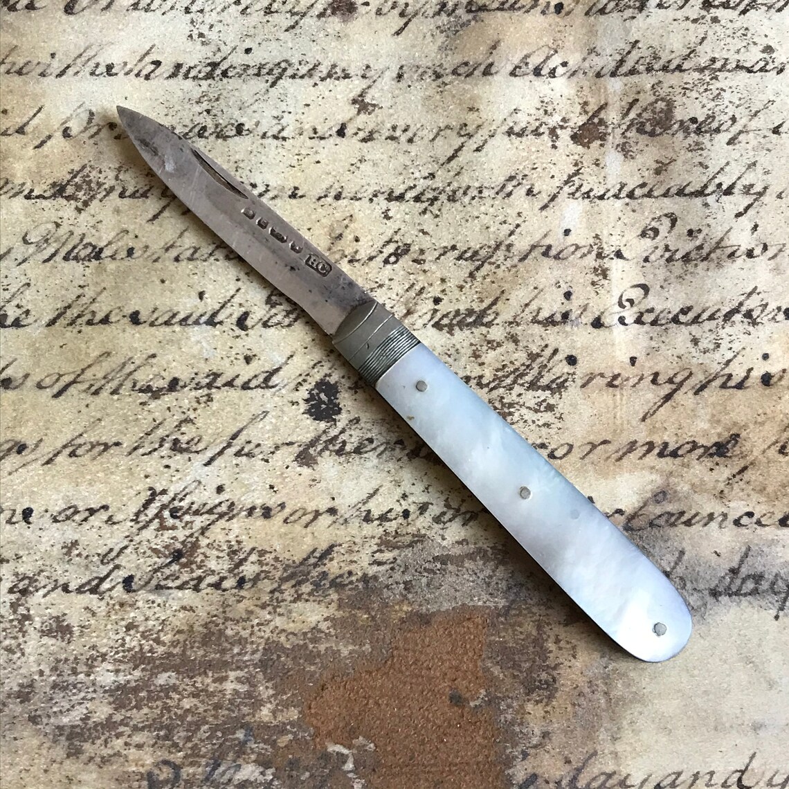 Antique Sterling Silver Fruit Knife Penknife Hallmarked Etsy