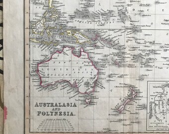 オーストララシアとポリネシアの古地図 - 1831年 - (オーストラリア