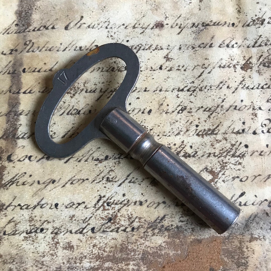 Antique Steel Popular Progress Clock Key Size 17 Etsy UK