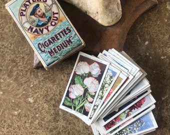 Jeu de 50 cartes cigarettes WD & HO Wills antiques - Fleurs du jardin -