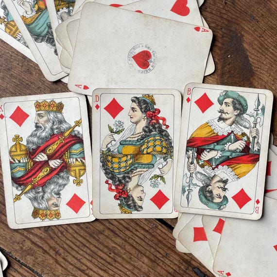 Jeu De 33 Cartes Divinatoires Illustrées – Dondorf, Francfort, XIXe (occasion, Usé)