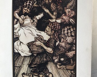 素晴らしいアーサー・ラッカムの初版印刷 - グリム童話 1909年