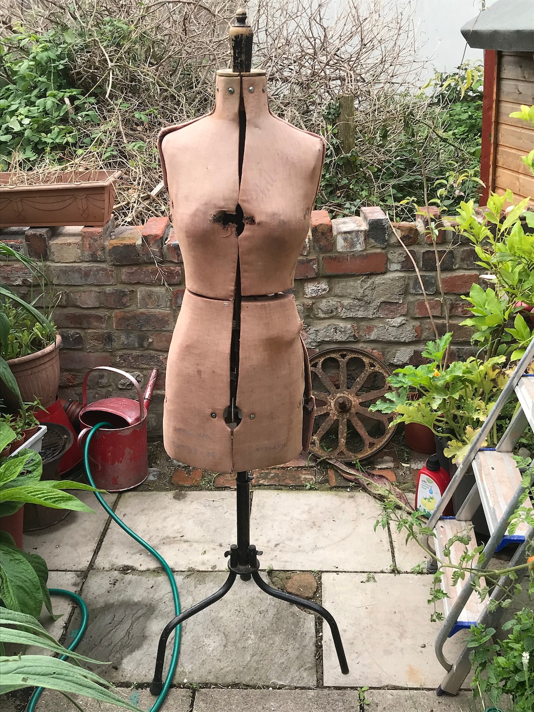 Distressed Vintage Chil Daw Dress Makers Mannequin Dummy and Stand