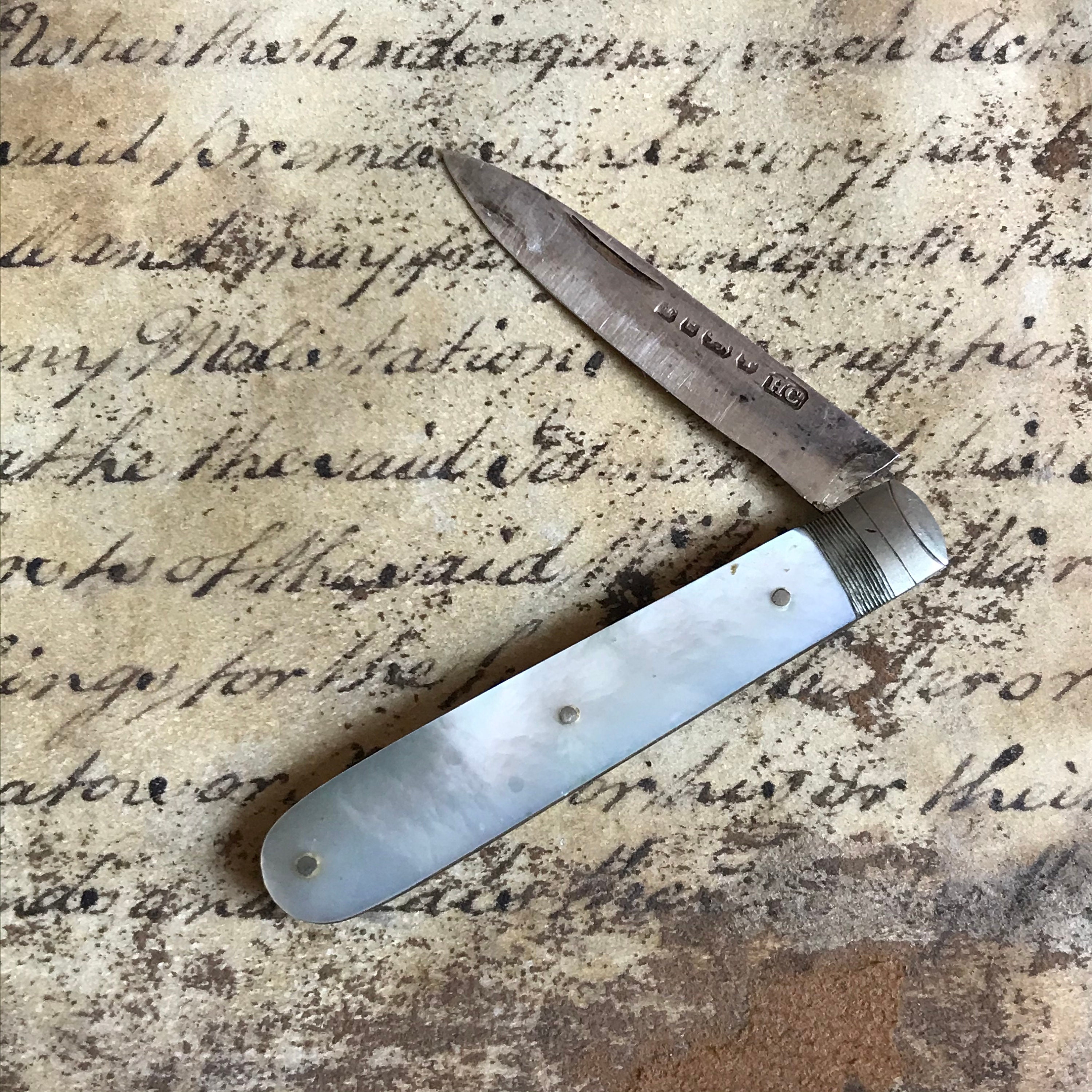Antique Sterling Silver Fruit Knife Penknife Hallmarked Etsy